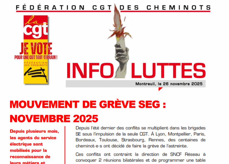 Mouvement de grève SEG : Novembre 2025