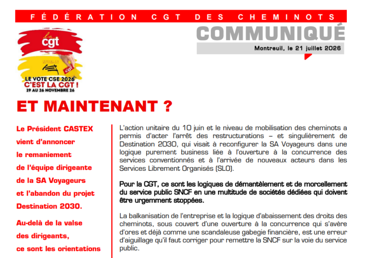 Et maintenant ?