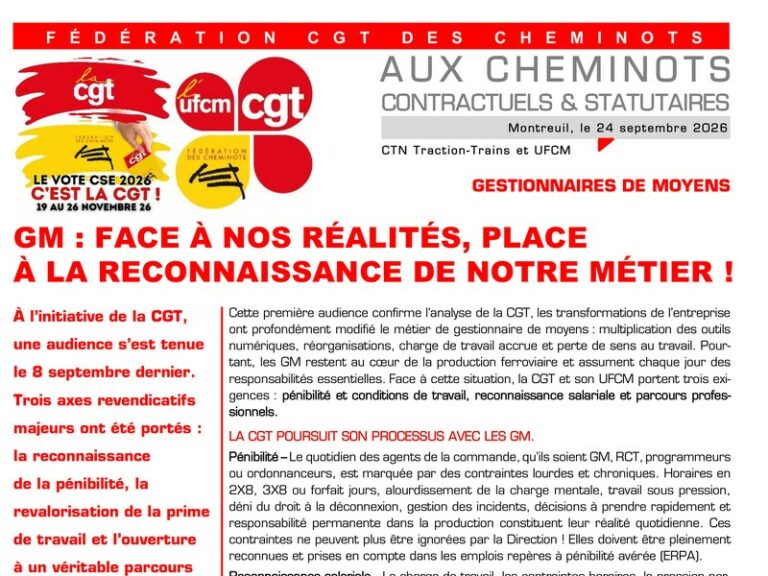 GM : face à nos réalités, place à la reconnaissance de notre métier !