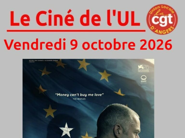 Soirée cinéma : projection du film « Adults in the room » le 9 octobre 2026